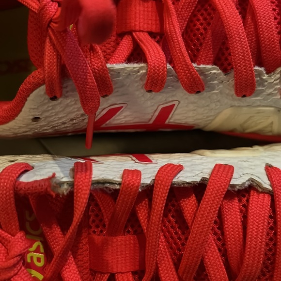 Asics Court Shoes, White & Laser Pink - Picture 11 of 11